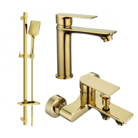 Mexen Royo DQ62 bath set, gold - 72203DQ62-50