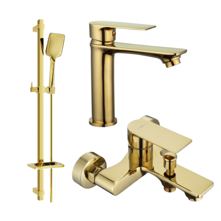 Mexen Royo DQ62 ensemble de baignoire, doré - 72203DQ62-50