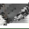 Mexen Cube rechthoekig bad 180 x 80 cm met ombouw en 1-delige paravent 50 cm, transparant, zwart - 550518080X9505000070