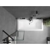 Mexen Cube rechteckige Badewanne 180 x 80 cm mit Verkleidung und 1-flügeliger Trennwand 50 cm, schwarzes Muster - 550518080X950?