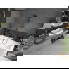 Mexen Cube rechthoekig bad 180 x 80 cm met ombouw en 1-vleugelig scherm 60 cm, zwart patroon - 550518080X9506007070