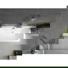 Mexen Cube rechthoekig bad 180 x 80 cm met ombouw en 1-delig scherm 70 cm, transparant, goud - 550518080X9507000050