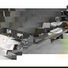 Mexen Cube rechthoekig bad 180 x 80 cm met ombouw en 1-delig scherm 70 cm, transparant, goud - 550518080X9507000050