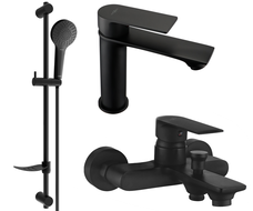 Mexen Royo DF05 Badewannenset, schwarz - 72203DF05-70