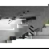 Mexen Cube rechteckige Wanne 180 x 80 cm mit Verkleidung und 1-flügeliger Trennwand 70 cm, schwarzes Muster - 550518080X9507007?