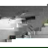 Mexen Cube rechthoekig bad 180 x 80 cm met omkasting en 1-vleugelig scherm 80 cm, transparant, chroom - 550518080X9508000001