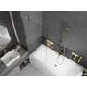 Mexen Cube baignoire rectangulaire 180 x 80 cm avec habillage et paroi de douche 1 volet 80 cm, transparent, doré - 550518080X9?