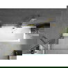 Mexen Cube rechthoekig bad 180 x 80 cm met ombouw en 1-vleugelige scherm 80 cm, transparant, goud - 550518080X9508000050