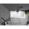 Mexen Cube rechteckige Wanne 180 x 80 cm mit Verkleidung und 1-flügeligem Paravent 80 cm, schwarzes Muster - 550518080X95080070?