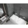 Mexen Cube rectangular bath 180 x 80 cm with casing and 1-wing screen 90 cm, transparent, chrome - 550518080X9509000001