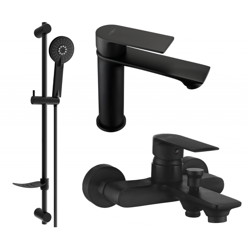 Mexen Royo DF40 set da bagno, nero - 72203DF40-70