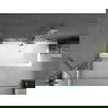 Mexen Cube rechthoekig bad 180 x 80 cm met ombouw en 1-delig scherm 100 cm, transparant, chroom - 550518080X9510000001