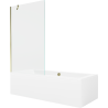 Mexen Cube ristkülikukujuline vann 180 x 80 cm, koos korpuse ja 1-poolsuunalise 100 cm läbipaistva ekraaniga, kuldne