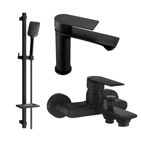 Mexen Royo DQ62 set da bagno, nero - 72203DQ62-70