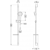 Mexen Royo DF05 ensemble de douche, chromé - 72204DF05-00