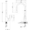 Mexen Flex köögisegisti, kroom/valge - 670900-02