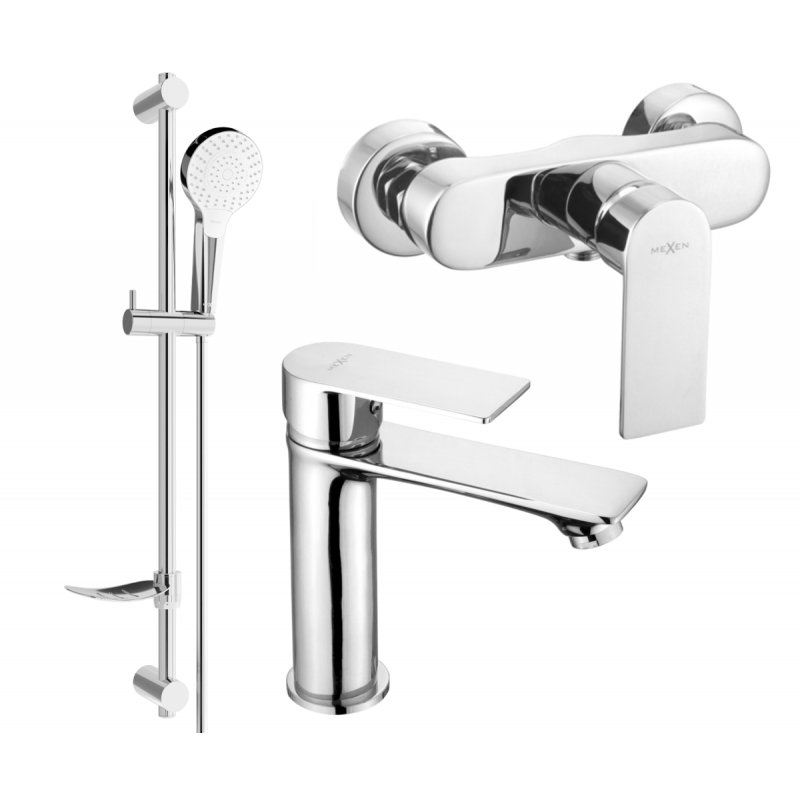 Mexen Royo DF05 doucheset, chroom - 72204DF05-00