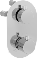 Mexen Kai Thermostat-Wannenduscharmatur 3-Wege, Chrom - 77602-00
