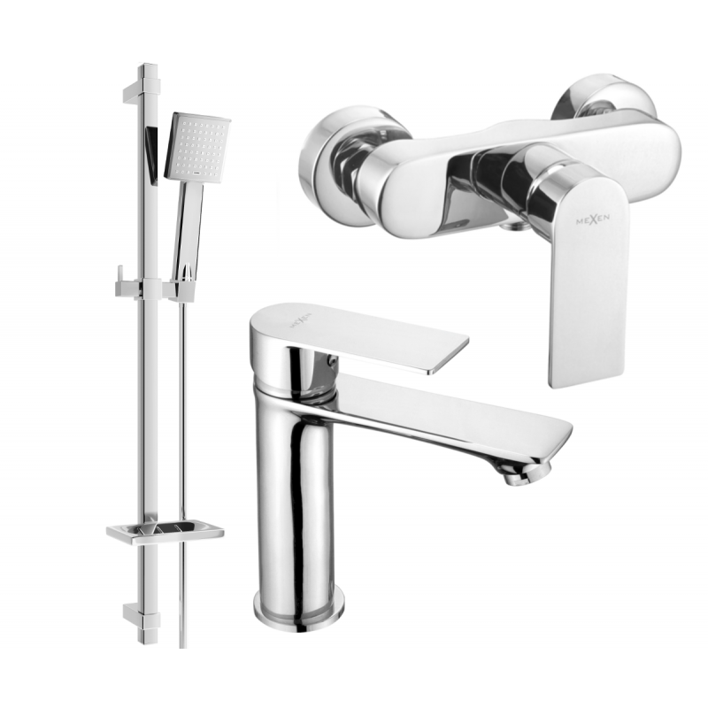 Mexen Royo DQ45 conjunto de ducha, cromo - 72204DQ45-00