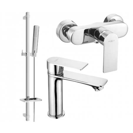 Mexen Royo DQ72 shower set, chrome - 72204DQ72-00