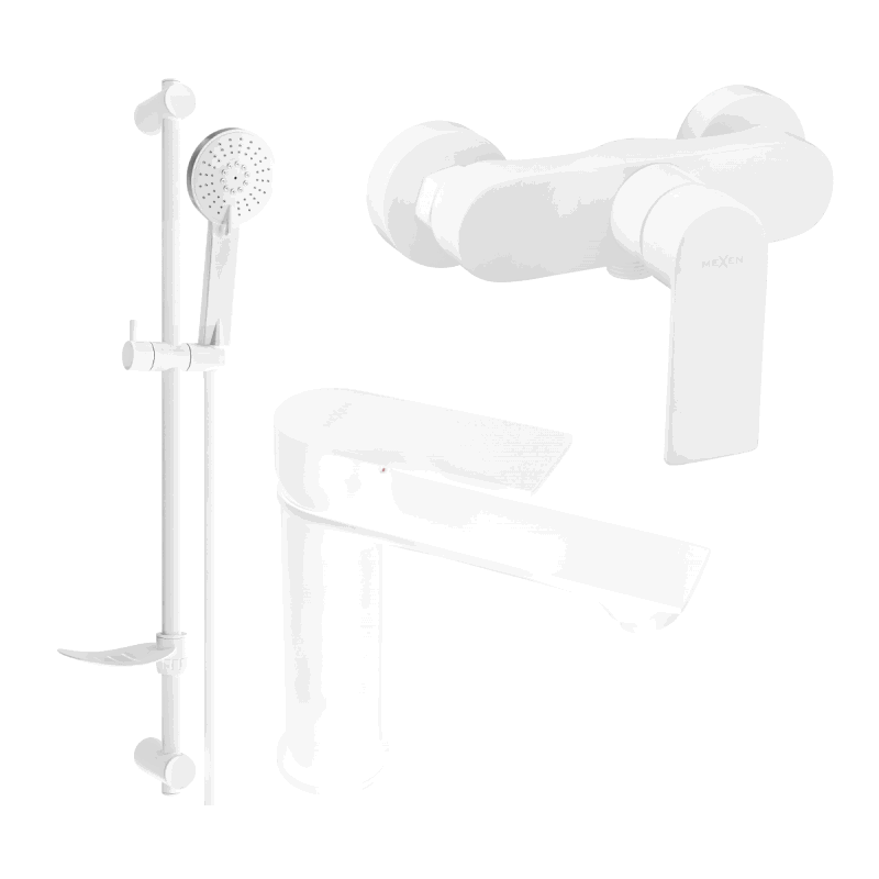 Mexen Royo DF05 douche set, wit - 72204DF05-20