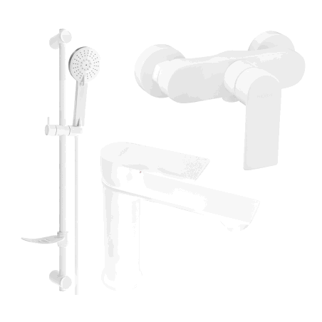 Mexen Royo DF05 douche set, wit - 72204DF05-20