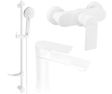 Mexen Royo DF05 shower set, white - 72204DF05-20
