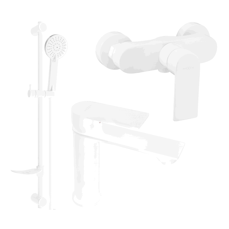 Mexen Royo DF40 Shower Set, White - 72204DF40-20