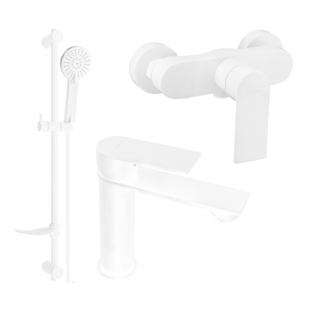 Mexen Royo DF40 conjunto de chuveiro, branco - 72204DF40-20