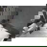 Mexen Cubik rechthoekig bad 150 x 70 cm met ombouw en 1-vleugelig scherm 50 cm, transparant, zwart - 550315070X9505000070