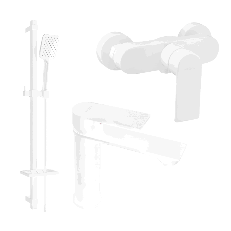 Mexen Royo DQ62 conjunto de ducha, blanco - 72204DQ62-20