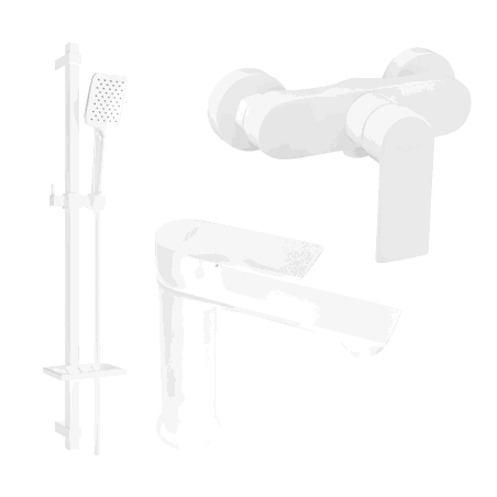 Mexen Royo DQ62 shower set, white - 72204DQ62-20