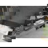 Mexen Cubik rechthoekig bad 150 x 70 cm met ombouw en 1-delige douchewand 50 cm, zwart patroon - 550315070X9505007070