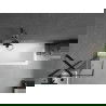 Mexen Cubik rechthoekig bad 150 x 70 cm met ombouw en 1-delige douchewand 50 cm, zwart patroon - 550315070X9505007070