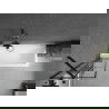 Mexen Cubik rechthoekig bad 150 x 70 cm met omhulsel en 1-vleugelig scherm 50 cm, zwart patroon - 550315070X9505007077