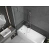 Mexen Cubik rechteckige Wanne 150 x 70 cm mit Verkleidung und einteiliger 80 cm Duschwand, transparent, Chrom - 550315070X95080?
