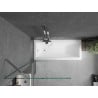 Mexen Cubik rechteckige Wanne 150 x 70 cm mit Verkleidung und einteiliger 80 cm Duschwand, transparent, Chrom - 550315070X95080?