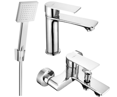 Mexen Royo R45 Buedzëmmer Set, Chrom - 72203R45-00