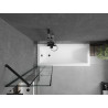 Mexen Cubik Rectangular bathtub 160 x 70 cm with casing and 1-wing screen 50 cm, black pattern - 550316070X9505007077