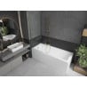 Mexen Cubik rectangular bathtub 160 x 70 cm with enclosure and 1-wing screen 60 cm, transparent, gold - 550316070X9506000050