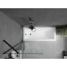 Mexen Cubik baignoire rectangulaire 160 x 70 cm avec habillage et paroi de douche 1 battant 70 cm, transparent, noir - 55031607?