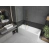 Mexen Cubik rechthoekig bad 160 x 70 cm met ombouw en 1-delige scherm 80 cm, transparant, goud - 550316070X9508000050
