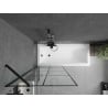 Mexen Cubik rechteckige Badewanne 160 x 70 cm mit Verkleidung und 1-flügeliger Duschwand 80 cm, schwarzes Muster - 550316070X95?