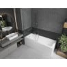 Mexen Cubik baignoire rectangulaire 160 x 70 cm avec tablier et paroi 1-battant 90 cm, transparent, chromé - 550316070X95090000?