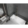 Mexen Cubik rechthoekig bad 160 x 70 cm met ombouw en 1-deurs scherm 90 cm, transparant, goud - 550316070X9509000050