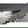 Mexen Cubik rechthoekig bad 160 x 70 cm met omkasting en 1-delige scherm 90 cm, transparant, goud - 550316070X9509000050