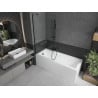 Mexen Cubik rectangular bath 160 x 70 cm with casing and 1-wing screen 90 cm, transparent, black - 550316070X9509000070