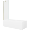 Mexen Cubik ristkülikukujuline vann 170 x 70 cm koos paneeli ja 1-tiivalise 60 cm ekraaniga, läbipaistev, kuldne