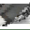 Mexen Cubik rechthoekig bad 170 x 70 cm met ombouw en 1-delig scherm 80 cm, transparant, goud - 550317070X9508000050