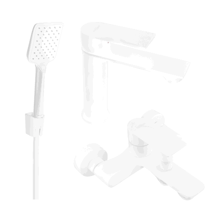 Mexen Royo R62 bath set, white - 72203R62-20